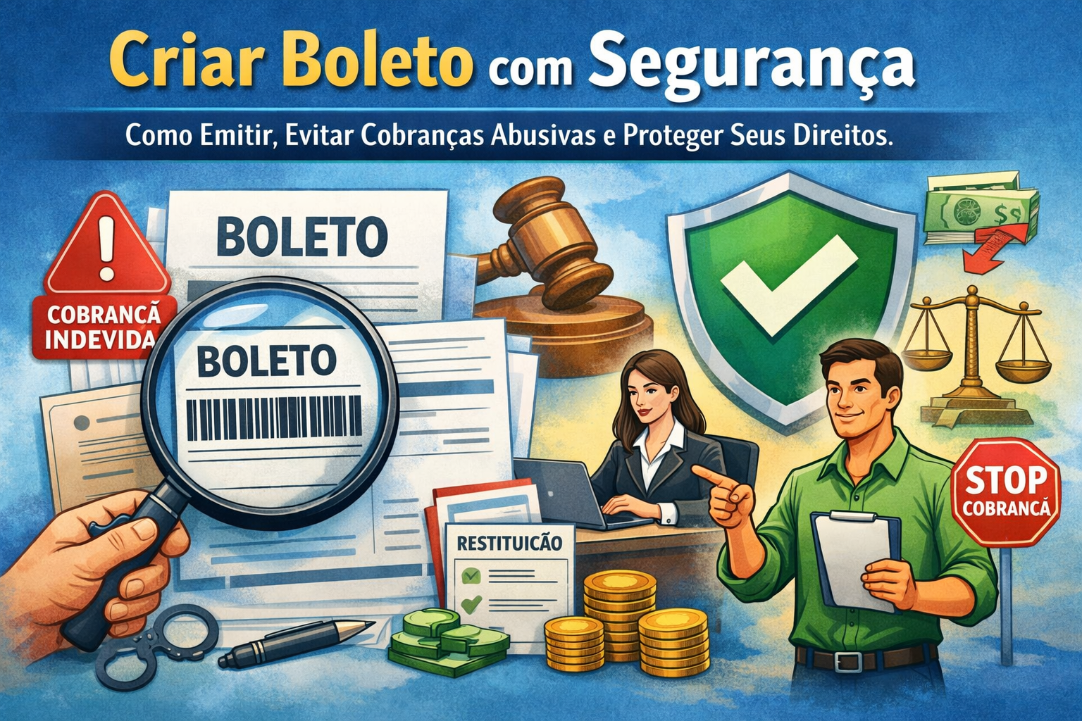 Criar Boleto Falso com Segurança: Como Emitir, Evitar Cobranças Abusivas e Proteger Seus Direitos